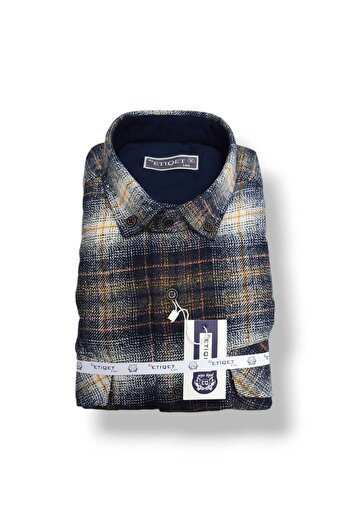 ETİQET Classic Cut Double Pocket Cover Thick Griller Wool Dad Shirt[Top Quality Product]