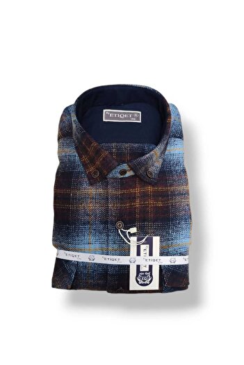 ETİQET Classic Cut Double Pocket Cover Thick Griller Wool Dad Shirt[Top Quality Product]