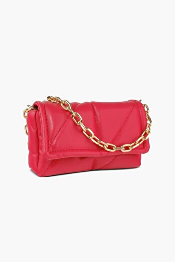 WATCHOFROYAL Quilted Women's Red Leather Crossbody Shoulder and Hand Bag Celia
