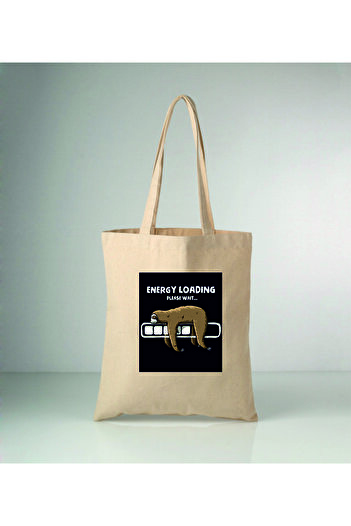 MODA Funny Humor-2 Printed Raw Cloth Bag 35X40 cm
