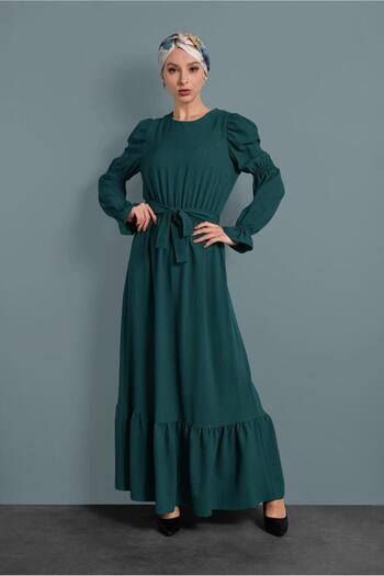 Alvina Belted Flounce Dress - 40339