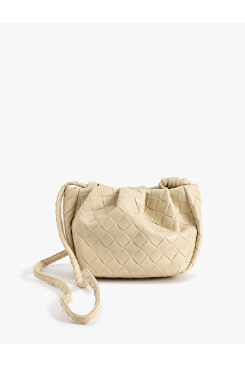 Koton Faux Leather Drawstring Crossbody Bag