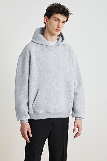 GRIMELANGE Gilmar Men's - 3 Thread Hooded and Kangaroo Pocket Grimelange Sweatshirt