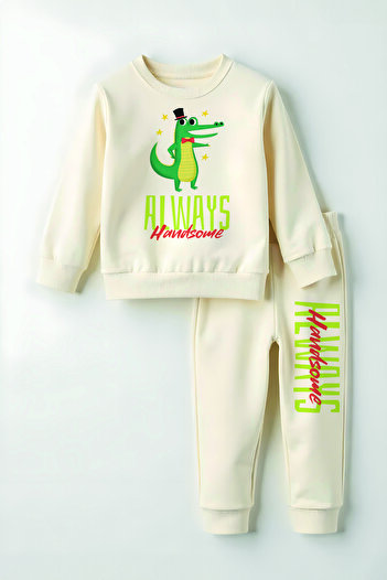 MYADA Premium Magician Crocodile Printed Bottom Top Kids Suit 22858