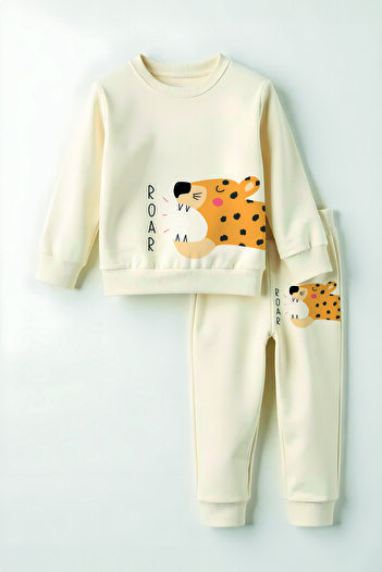 MYADA Premium Roar Tiger Printed Bottom Top Kids Set 22047