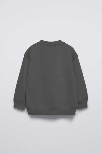 The Champ Clothing Παιδικό φούτερ Smoked Crew Neck Retro Fashion Letter πουά αρκουδάκι με στάμπα μεγάλου μεγέθους