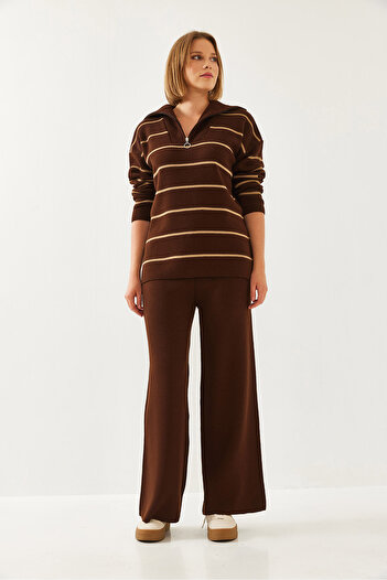 Bianco Lucci Women's Striped Double Suit 20246283