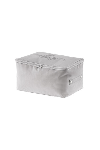 Madame Coco Flower Pattern Printed Scrap - Gray - 30X22X18 cm