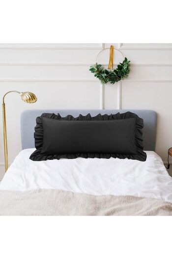 Tinybabyconcept 50X135 cm Natural Cotton Long Maternity Pillow - Ruffle Edge Cover