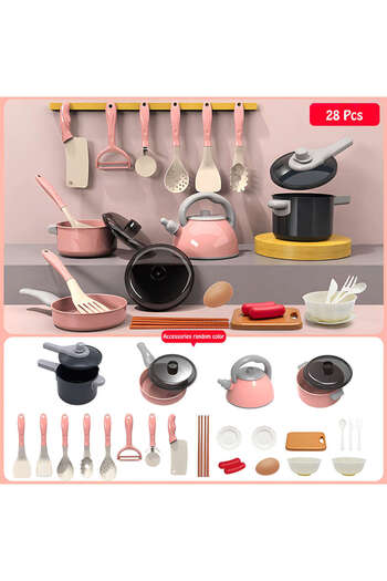 Choice 28pcs Cutting Fruit Vegetable Play Food Kitchen Toys Set with Cooking Toys Pretend Play Educational