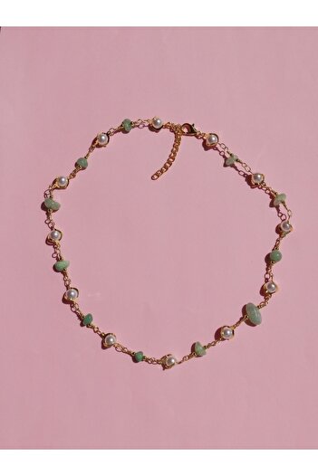 Reorah Collection Cracked Natural Stone Pearls Necklaces