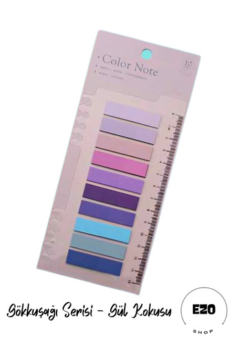 EZOSHOP Post-it Sticky Notes Transparent Colorful Sticky Notepad Label Note Bookmarks 200 Sheets Rose Scent