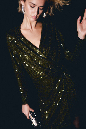H&M Pullu Anvelop Elbise