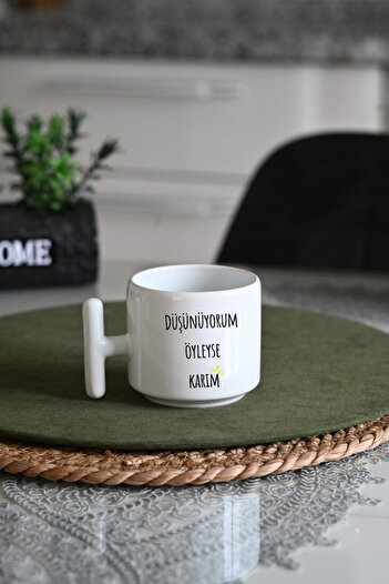 IVART Thinking So, I'M Calling My Wife-My Husband Design Porcelain 2-Piece T-Handle Mug Cup-My Husband Too My Husband