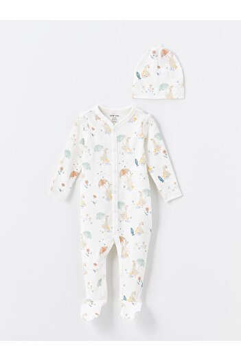 LC Waikiki Lcw Baby Printed Crew Neck Printed Baby Girl 3 Piece Set