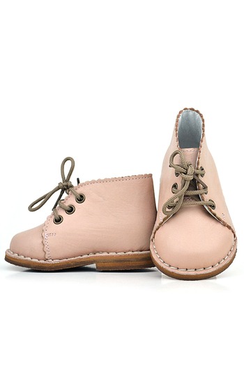 Aslı Türkoğlu Handmade Genuine Leather Lace-Up Baby Girl Boots