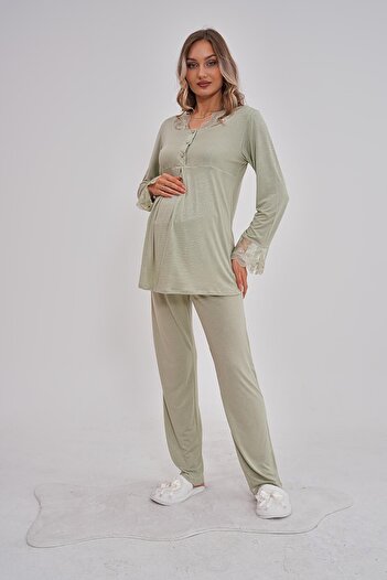 Mecit Pijama Mecit 5808 Green Maternity Pyjama Set