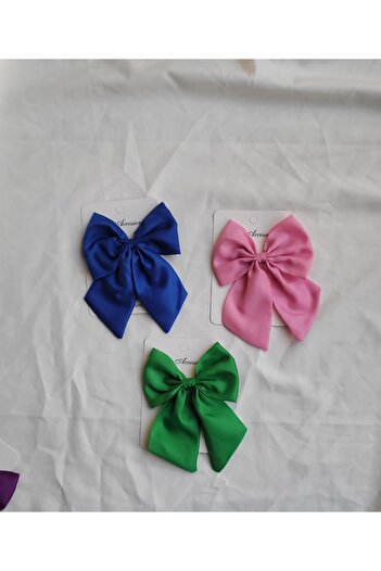 LO ADORO 3 Pieces Girl's Buckle Bow Buckle Collet Buckle Blue Purple Green Mustard Navy Black Buckle