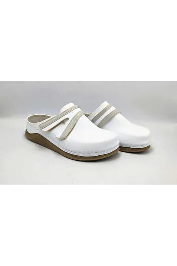 DR KLOMPA Sabo pentru femei - alb gri - Structură cu suport confortabil Design elegant Talpă moale Potrivit pentru utilizare zilnică