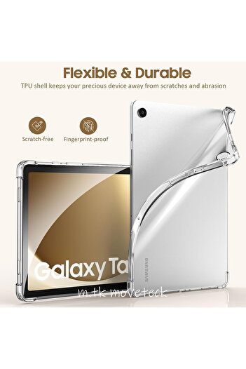 m.tk moveteck Samsung Galaxy Tab A9 8.7 - Shockproof Compatible Case, Slim Airbag Clear Cover (Composible)
