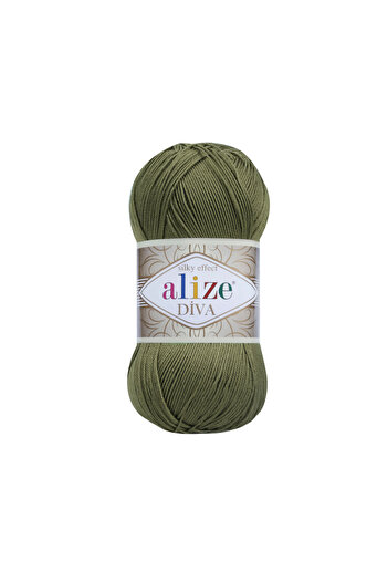 Alize Diva 273 - 1 Piece Mercerized Amigurumi Hand Knitting Is Thinner and Smaller Than Normal Knitting Strings
