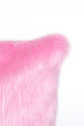 Cango Home Plush Throw Pillow Cover - Pink