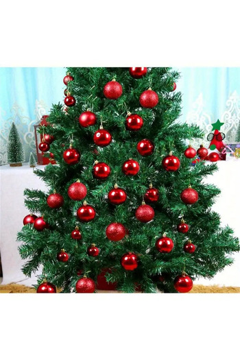 hediyeofisi Christmas Tree Ornament 3cm Glittery and Shiny Little Cici Ball Tree Ornament Set of 6