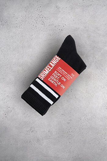 GRIMELANGE Disa Women's Organic Cotton 3 Pack Black Socks