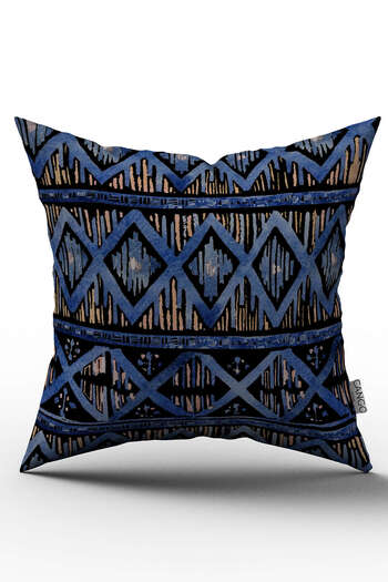 Cango Home Double Sided Yellow Blue Ethnic Patterned Throw Pillow Pillow Case - Cgh238-ct