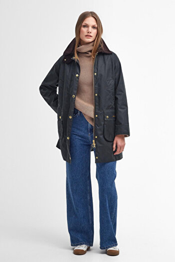 Barbour Long Beadnell Yağlı Ceket Sg51 Sage-ancient