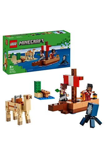 LEGO Mınecra F t Pirate Ship Cruise 21259 – Children 8 Years Old and over Who Love Adventure Games