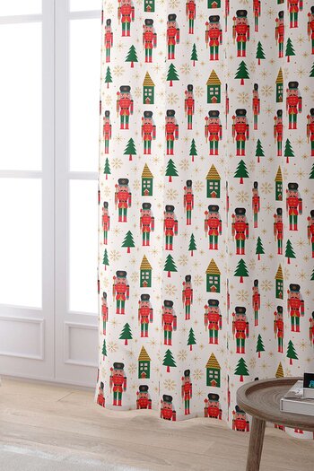 Cango Home Red Green Christmas Themed Digital Printed Curtain Cgh795-pr