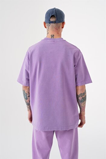 Machinist Ανδρικό μπλουζάκι Luxury Washed Relaxed Lilac