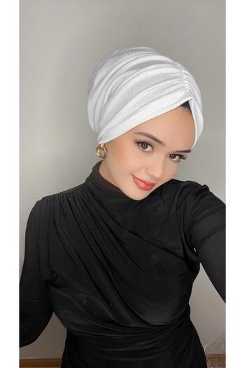 OykumBone Ribbed Fairy Women's Hijab Bonem