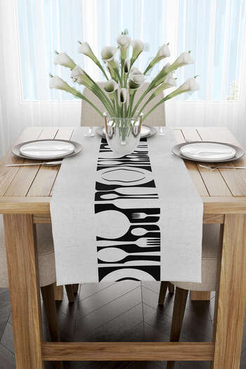 Cango Home Gray Black Modern Decorative Patterned Digital Printed Runner Cgh1114-rn