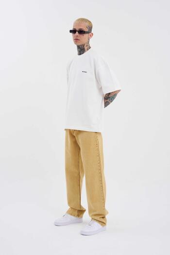 Machinist Erkek Relaxed Baggy Jean Efektli Golden Pantolon