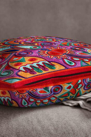 INSENSE HOME Red Velvet Babyface - Vintage Patterned Throw Pillow Cover with Ethnic Motif Kd-Cgh1398