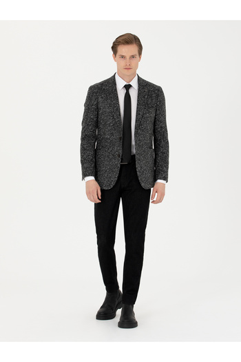 Cacharel Füme Ex.Slim Fit Yün Karışımlı Ceket 50272729-VR058