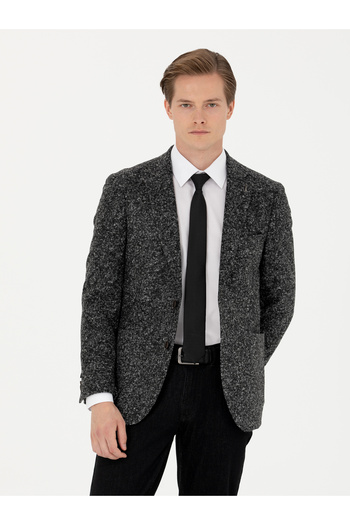 Cacharel Füme Ex.Slim Fit Yün Karışımlı Ceket 50272729-VR058