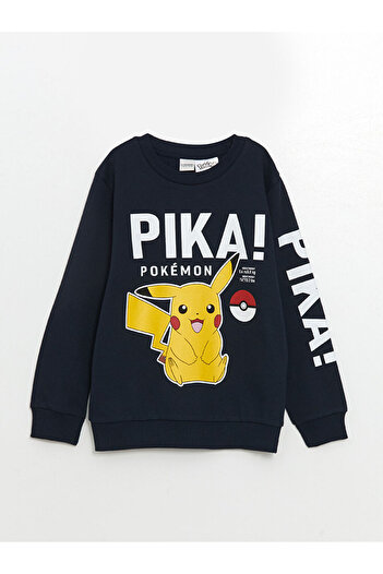 LC Waikiki Lcwk Pikachu εμπριμέ για αγόρια χοντρό φούτερ