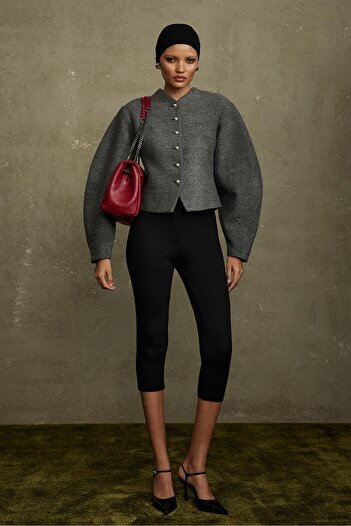 Suud Collection Füme Gigi Belden Oturtmalı Ceket