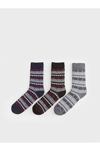 LC Waikiki Men's Patterned Socks - Set of 3