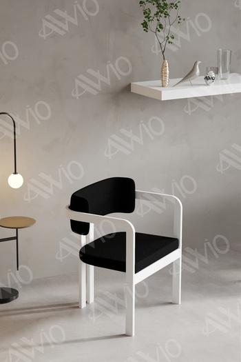 AVVİO TRENTO Tokyo Sandalye Beyaz Mutfak Salon Yemek Odası Sandalyesi Demonte Metal Ayak