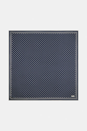 Vakko Μεταξωτό μαντήλι Twill - Special Series - Navy Blue
