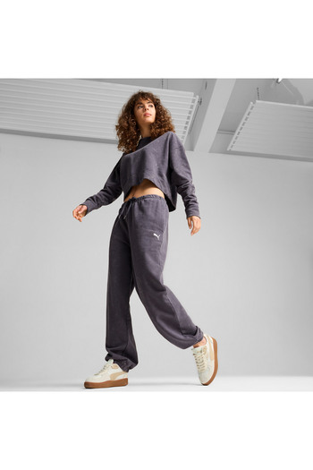 Puma Dare To Relaxed Washed Kadın Gri Eşofman Altı