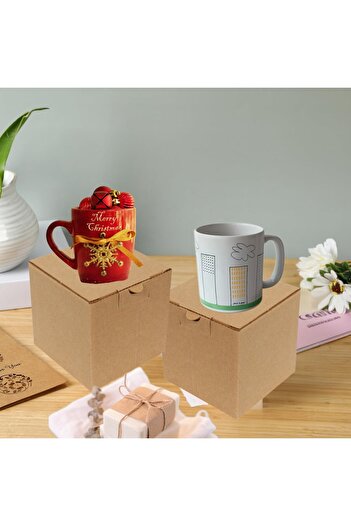 roco paper Kilitli E-Ticaret Hediye Kutusu, Kraft Karton Kargo Paketleme Kutusu, 25 Adet, 11x11x12 Cm