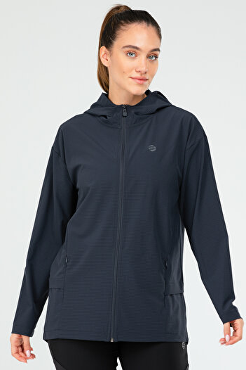 speedlife Smoked Regular Fit Plain Hooded Women's Tunic - Sc1109