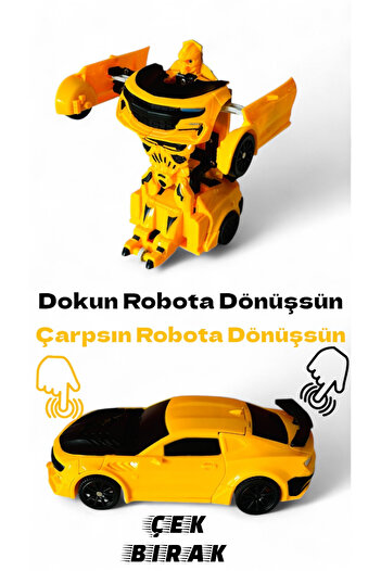 SmartFox Robota Dönüşen Çek Bırak Yarış Oyuncak Araba Bumblebee