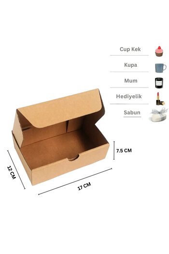 roco paper Kilitli E-Ticaret Hediye Kutusu, Kraft Karton Kargo Paketleme Kutusu, 25 Adet, 17x12x7.5 Cm