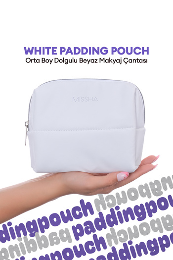 Missha Medium Size Filled White Makeup Bag Missha White Padding Pouch